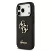 GUESS Pu Fixed Glitter 4G Metal Logo tok, iPhone 18 Pro - fekete