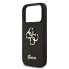 GUESS Pu Fixed Glitter 4G Metal Logo tok, iPhone 18 Pro - fekete