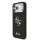 GUESS Pu Fixed Glitter 4G Metal Logo tok, iPhone 18 Pro Max - fekete