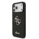 GUESS Pu Fixed Glitter 4G Metal Logo tok, iPhone 18 Pro Max - fekete