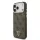 GUESS Pu Leather 4G Strass Triangle Logo Gold Frame MagSafe tok, iPhone 18 Pro Max - barna
