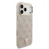 GUESS Pu Leather 4G Strass Triangle Logo Gold Frame MagSafe tok, iPhone 18 Pro Max - rózsaszín
