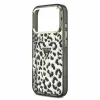 GUESS IML Glitter Leopard Triangle Logo MagSafe tok, Apple iPhone 18 Pro Max - fekete