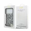 GUESS IML Glitter Leopard Triangle Logo MagSafe tok, Apple iPhone 18 Pro Max - fekete