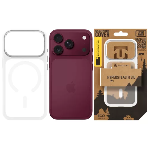 Tactical MagForce Hyperstealth 3.0 tok, Apple iPhone 17 Pro / 18 Pro - Snow White