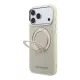 Karl Lagerfeld Pu Saffiano Ring Stand MagSafe tok, Apple iPhone 18 Pro Max - bézs