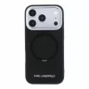 Karl Lagerfeld Pu Saffiano Ring Stand MagSafe tok, Apple iPhone 18 Pro - fekete