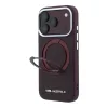 Karl Lagerfeld Pu Saffiano Ring Stand MagSafe tok, Apple iPhone 18 Pro - Burgundy
