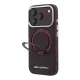 Karl Lagerfeld Pu Saffiano Ring Stand MagSafe tok, Apple iPhone 18 Pro Max - Burgundy