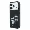 Karl Lagerfeld Pu Semi Wrap Smooth Sketch Bodies MagSafe tok, iPhone 18 Pro - fekete