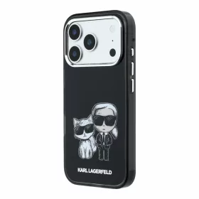   Karl Lagerfeld Pu Semi Wrap Smooth Sketch Bodies MagSafe tok, iPhone 18 Pro - fekete