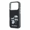 Karl Lagerfeld Pu Semi Wrap Smooth Sketch Bodies MagSafe tok, iPhone 18 Pro - fekete