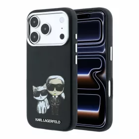   Karl Lagerfeld Pu Semi Wrap Smooth Sketch Bodies MagSafe tok, Apple iPhone 18 Pro Max - fekete