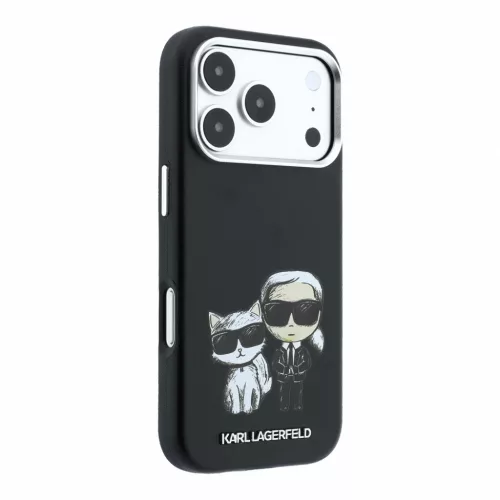Karl Lagerfeld Pu Semi Wrap Smooth Sketch Bodies MagSafe tok, Apple iPhone 18 Pro Max - fekete