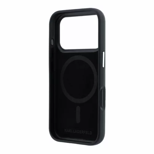Karl Lagerfeld Pu Semi Wrap Smooth Sketch Bodies MagSafe tok, Apple iPhone 18 Pro Max - fekete