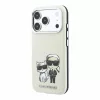 Karl Lagerfeld Pu Semi Wrap Smooth Sketch Bodies MagSafe tok, Apple iPhone 18 Pro - bézs