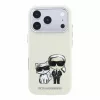 Karl Lagerfeld Pu Semi Wrap Smooth Sketch Bodies MagSafe tok, Apple iPhone 18 Pro - bézs