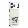 Karl Lagerfeld Pu Semi Wrap Smooth Sketch Bodies MagSafe tok, Apple iPhone 18 Pro - bézs