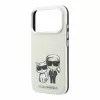 Karl Lagerfeld Pu Semi Wrap Smooth Sketch Bodies MagSafe tok, Apple iPhone 18 Pro - bézs