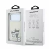 Karl Lagerfeld Pu Semi Wrap Smooth Sketch Bodies MagSafe tok, Apple iPhone 18 Pro - bézs