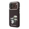 Karl Lagerfeld Pu Semi Wrap Smooth Sketch Bodies MagSafe tok, Apple iPhone 18 Pro - Burgundy