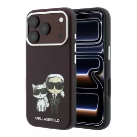   Karl Lagerfeld Pu Semi Wrap Smooth Sketch Bodies MagSafe tok, Apple iPhone 18 Pro Max - Burgundy