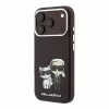 Karl Lagerfeld Pu Semi Wrap Smooth Sketch Bodies MagSafe tok, Apple iPhone 18 Pro Max - Burgundy