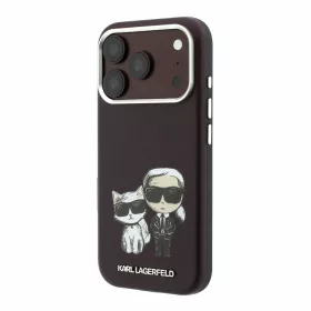   Karl Lagerfeld Pu Semi Wrap Smooth Sketch Bodies MagSafe tok, Apple iPhone 18 Pro Max - Burgundy