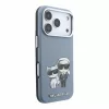 Karl Lagerfeld Pu Semi Wrap Smooth Sketch Bodies MagSafe tok, Apple iPhone 18 Pro - kék
