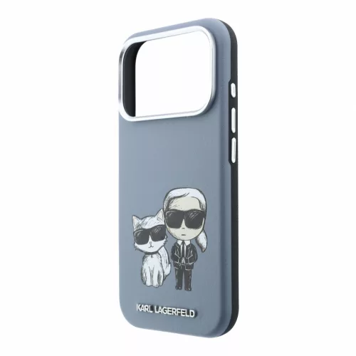 Karl Lagerfeld Pu Semi Wrap Smooth Sketch Bodies MagSafe tok, Apple iPhone 18 Pro - kék