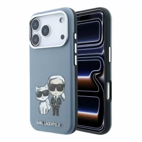   Karl Lagerfeld Pu Semi Wrap Smooth Sketch Bodies MagSafe tok, Apple iPhone 18 Pro Max - kék