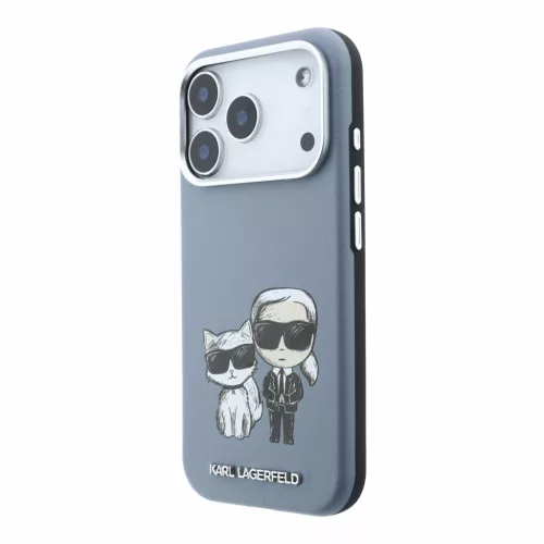 Karl Lagerfeld Pu Semi Wrap Smooth Sketch Bodies MagSafe tok, Apple iPhone 18 Pro Max - kék
