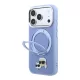 Karl Lagerfeld Pu Grained K&Ch Heads Ring Stand MagSafe tok, Apple iPhone 18 Pro Max - kék