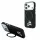 Karl Lagerfeld Pu Grained K&Amp;Ch Heads Ring Stand MagSafe tok, Apple iPhone 18 Pro Max - fekete