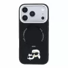 Karl Lagerfeld Pu Grained K&Amp;Ch Heads Ring Stand MagSafe tok, Apple iPhone 18 Pro Max - fekete