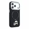 Karl Lagerfeld Pu Grained K&Amp;Ch Heads Ring Stand MagSafe tok, Apple iPhone 18 Pro Max - fekete