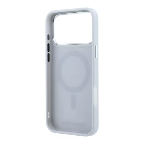 Karl Lagerfeld Pu Grained K&Ch Heads Ring Stand MagSafe tok, Apple iPhone 18 Pro - szürke