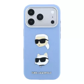   Karl Lagerfeld Pu Semi Wrap Saffiano K&Ch Heads tok, Apple iPhone 18 Pro - kék
