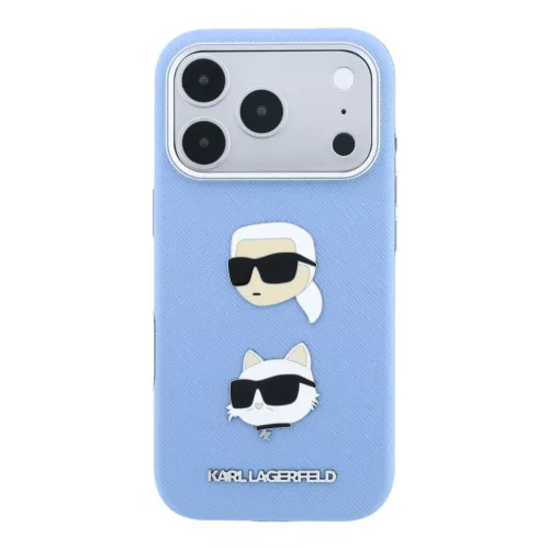Karl Lagerfeld Pu Semi Wrap Saffiano K&Ch Heads tok, Apple iPhone 18 Pro Max - kék
