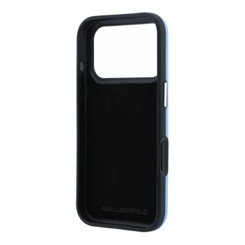 Karl Lagerfeld Pu Semi Wrap Saffiano K&Ch Heads tok, Apple iPhone 18 Pro Max - kék