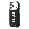Karl Lagerfeld Pu Semi Wrap Saffiano K&Ch Heads tok, Apple iPhone 18 Pro - fekete
