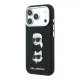 Karl Lagerfeld Pu Semi Wrap Saffiano K&Ch Heads tok, Apple iPhone 18 Pro - fekete