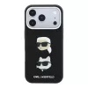 Karl Lagerfeld Pu Semi Wrap Saffiano K&Ch Heads tok, Apple iPhone 18 Pro - fekete