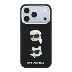   Karl Lagerfeld Pu Semi Wrap Saffiano K&Ch Heads tok, Apple iPhone 18 Pro - fekete