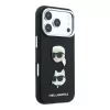 Karl Lagerfeld Pu Semi Wrap Saffiano K&Ch Heads tok, Apple iPhone 18 Pro - fekete