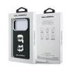 Karl Lagerfeld Pu Semi Wrap Saffiano K&Ch Heads tok, Apple iPhone 18 Pro - fekete