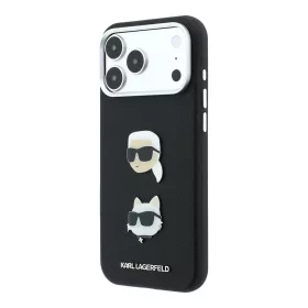   Karl Lagerfeld Pu Semi Wrap Saffiano K&Ch Heads tok, Apple iPhone 18 Pro Max - fekete