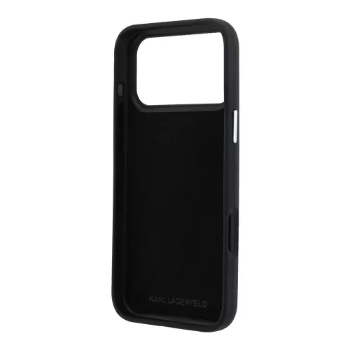 Karl Lagerfeld Pu Semi Wrap Saffiano K&Ch Heads tok, Apple iPhone 18 Pro Max - fekete
