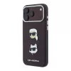Karl Lagerfeld Pu Semi Wrap Saffiano K&Ch Heads tok, Apple iPhone 18 Pro Max - Burgundy