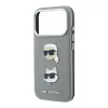 Karl Lagerfeld Pu Semi Wrap Saffiano K&Ch Heads tok, Apple iPhone 18 Pro Max - szürke